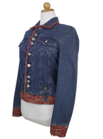 D&G denim τζάκετ με tweed λεπτομέρειες - S/M