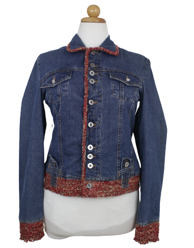 D&G denim τζάκετ με tweed λεπτομέρειες - S/M