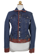 D&G denim τζάκετ με tweed λεπτομέρειες - S/M