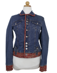 D&G denim τζάκετ με tweed λεπτομέρειες - S/M