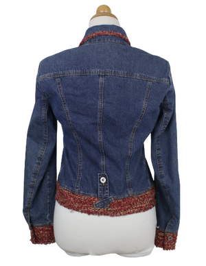 D&G denim τζάκετ με tweed λεπτομέρειες - S/M