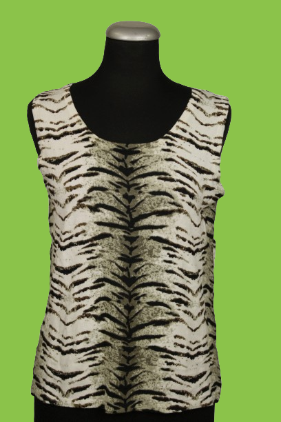 Animal print αμάνικο τοπ