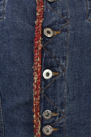 D&G denim τζάκετ με tweed λεπτομέρειες - S/M