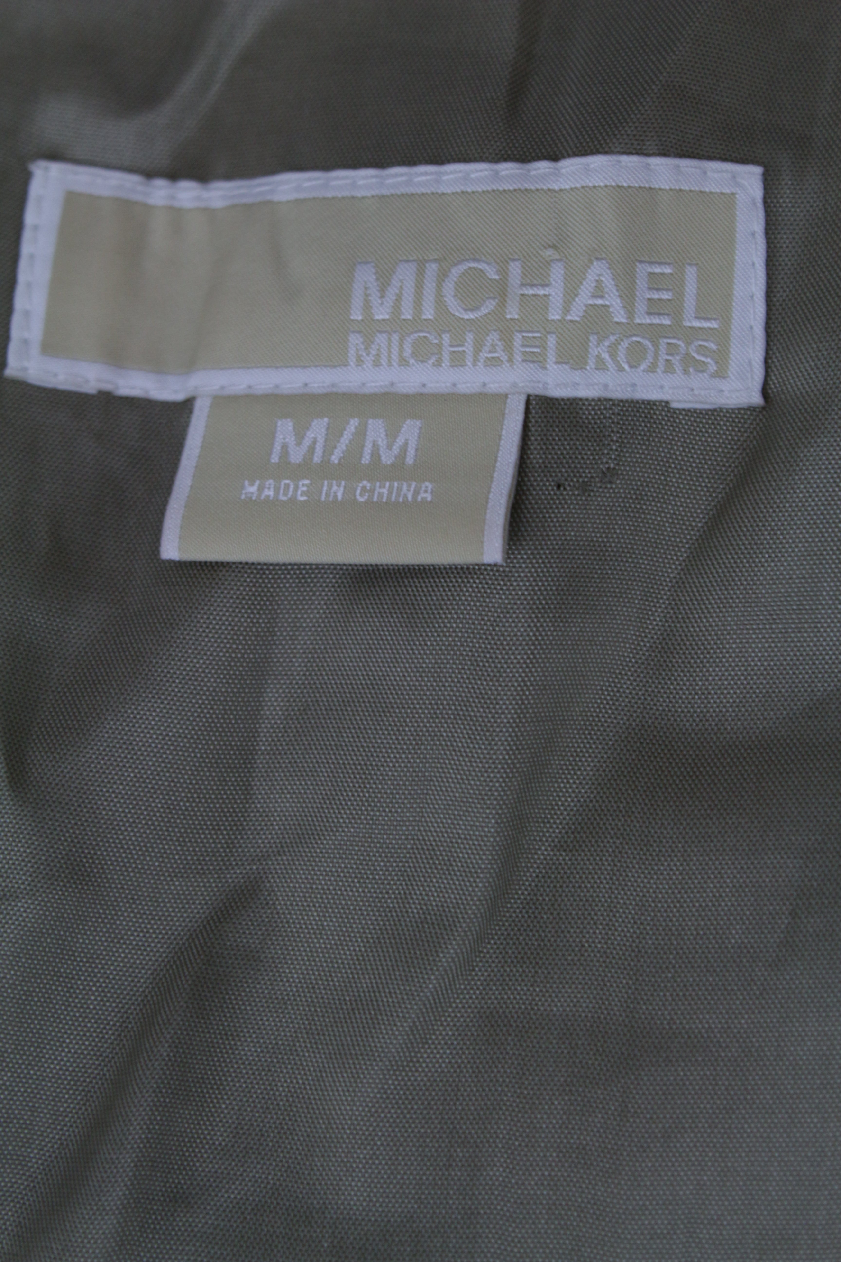 Michael Kors λινό cropped τζάκετ με μοτίβα - M