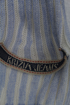 Krizia Jeans ριμπ γαλάζιο τοπ - XS/S