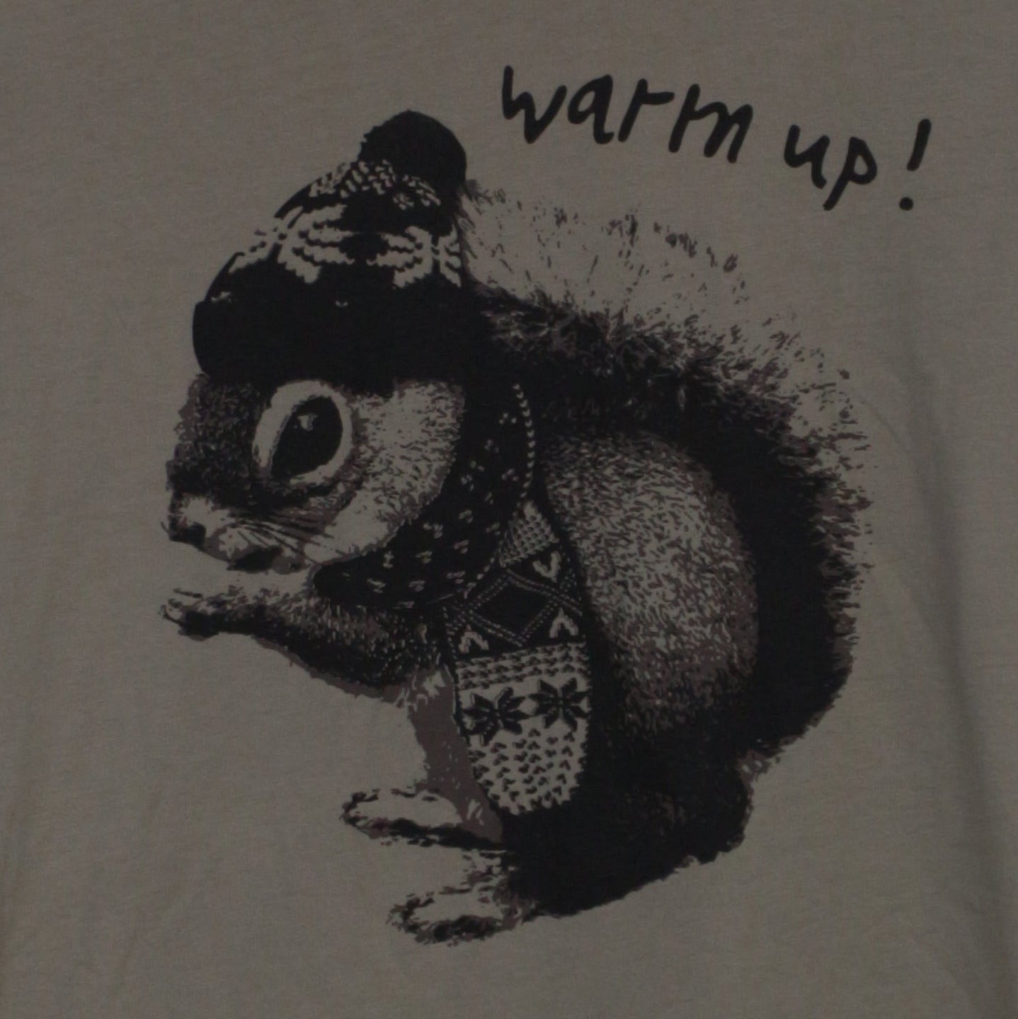 Μπεζ tshirt με σκίουρο - Μ
