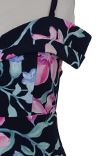 Φλοράλ out off shoulders φόρεμα