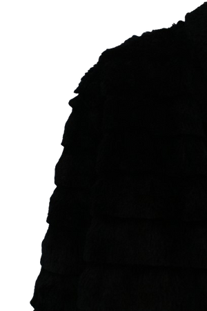 Cropped μαύρη γούνα μπολερό