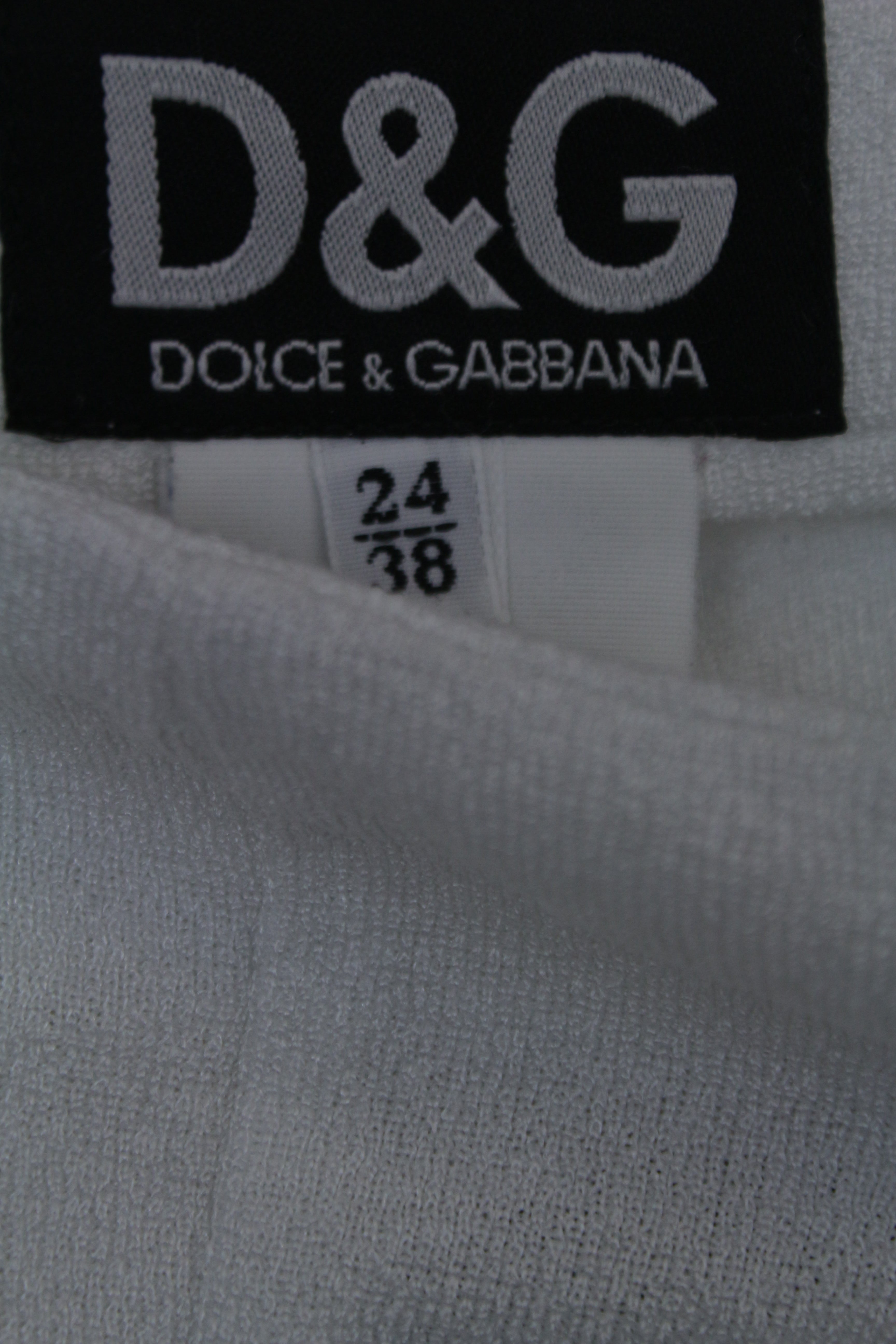 D&G λευκό παντελόνι καμπάνα 