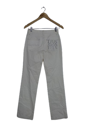 Trussardi off white τζην παντελόνι