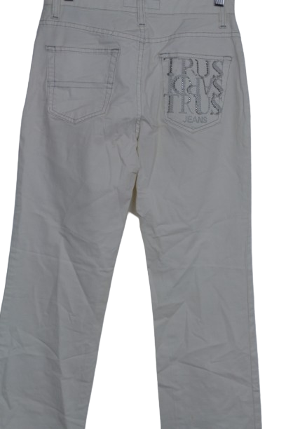 Trussardi off white τζην παντελόνι