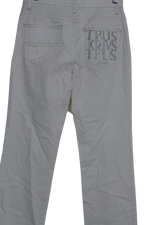 Trussardi off white τζην παντελόνι