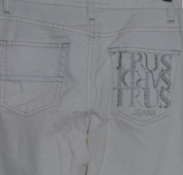 Trussardi off white τζην παντελόνι