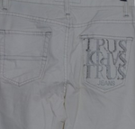 Trussardi off white τζην παντελόνι