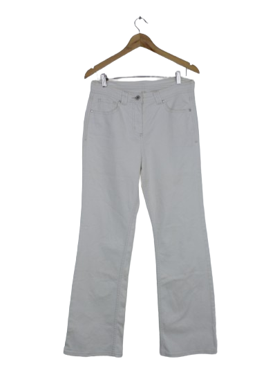 Λευκό bootcut παντελόνι 