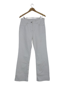 Λευκό bootcut παντελόνι 