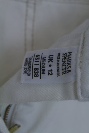 Λευκό bootcut παντελόνι 