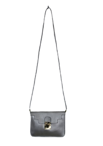 Crossbody ασημί τσαντάκι