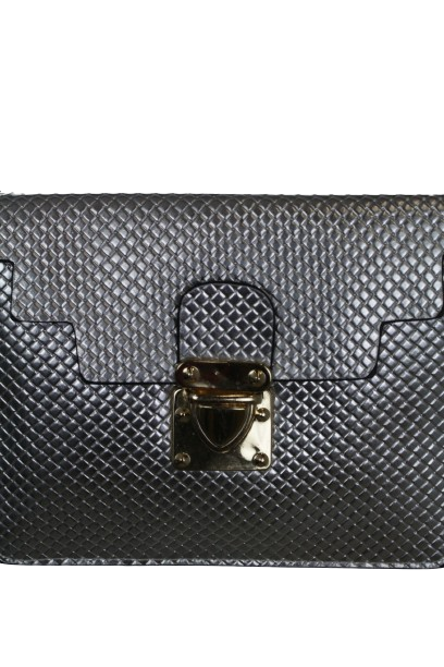 Crossbody ασημί τσαντάκι