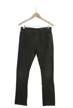 Χακί skinny κοτλέ παντελόνι