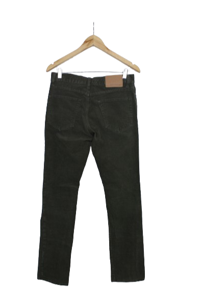 Χακί skinny κοτλέ παντελόνι