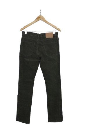 Χακί skinny κοτλέ παντελόνι