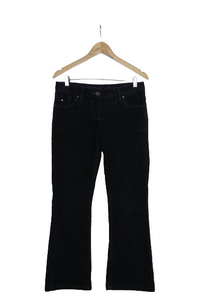 Bootcut μαύρο κοτλέ παντελόνι 