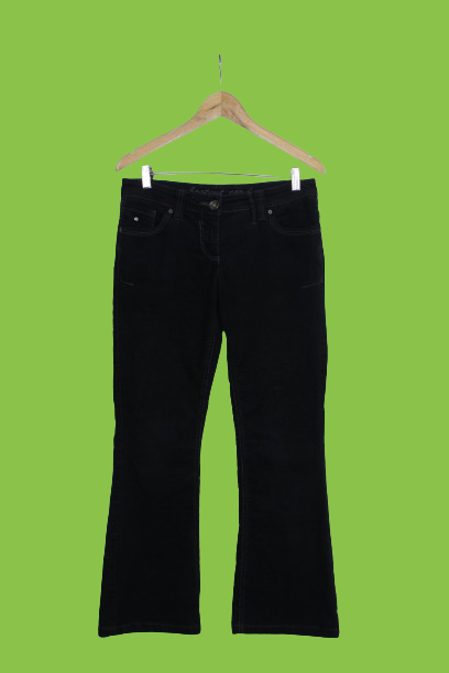 Bootcut μαύρο κοτλέ παντελόνι 