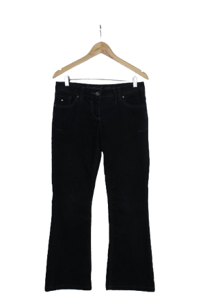 Bootcut μαύρο κοτλέ παντελόνι 
