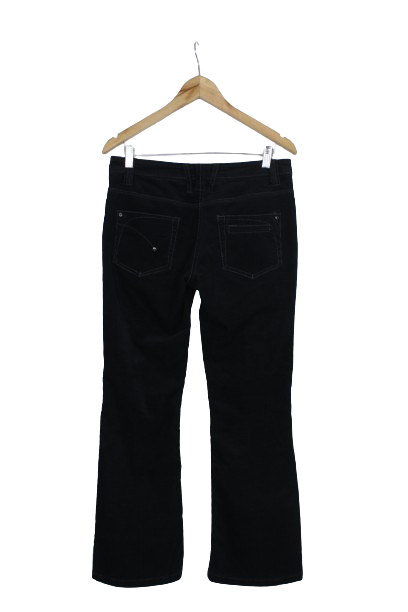 Bootcut μαύρο κοτλέ παντελόνι - Μ