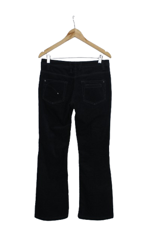 Bootcut μαύρο κοτλέ παντελόνι - Μ