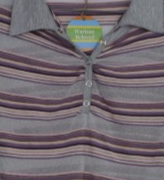 Ριγέ polo lurex τοπ - S