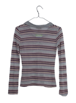 Ριγέ polo lurex τοπ - S