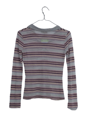Ριγέ polo lurex τοπ - S