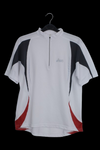 Asics half zipper λευκό tshirt