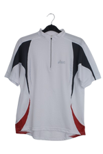 Asics half zipper λευκό tshirt