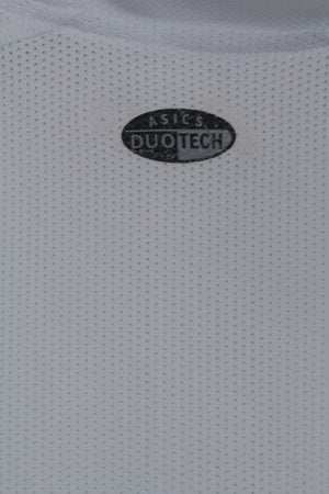 Asics half zipper λευκό tshirt