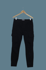 Skinny cargo μαύρο παντελόνι 