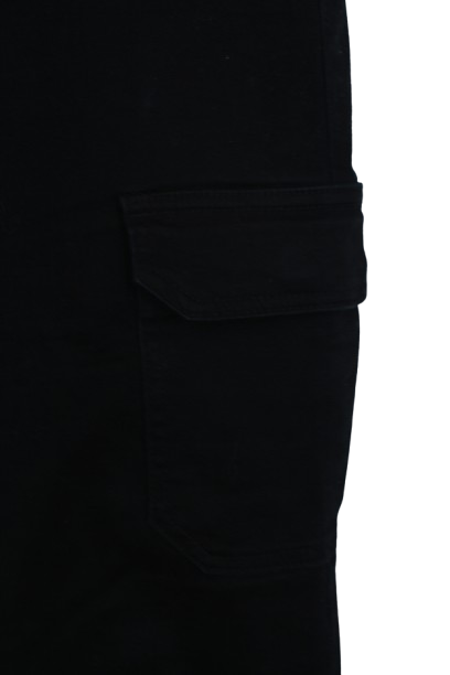 Skinny cargo μαύρο παντελόνι 
