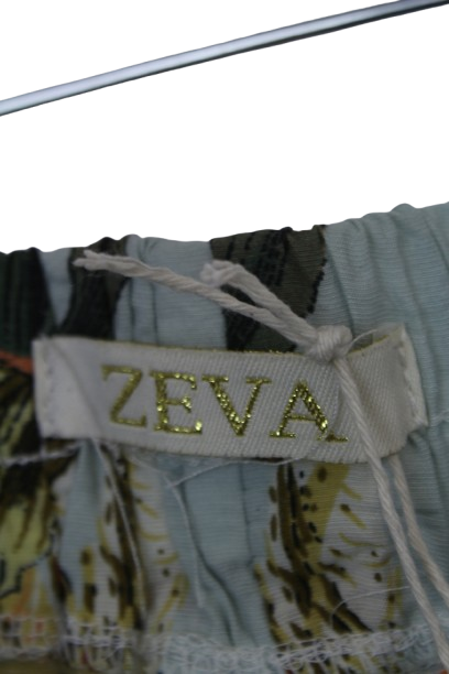 Cropped παντελόνα με εξωτικό print