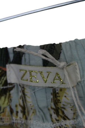 Cropped παντελόνα με εξωτικό print