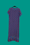 Vintage ethnic φόρεμα με μοτίβα ρόμβων