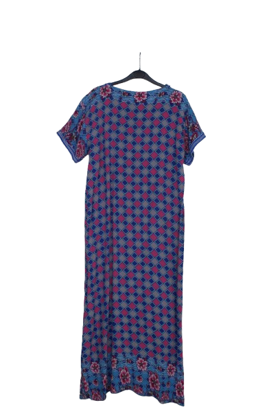 Vintage ethnic φόρεμα με μοτίβα ρόμβων