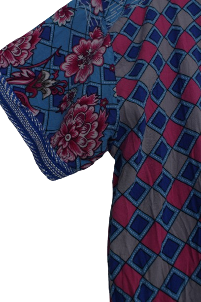 Vintage ethnic φόρεμα με μοτίβα ρόμβων