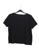 Cropped γκρι tshirt με παγιέτες