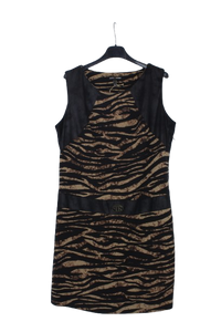 Animal print αμάνικο φόρεμα