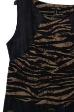 Animal print αμάνικο φόρεμα