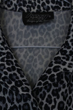 Animal print τοπ με κουμπιά