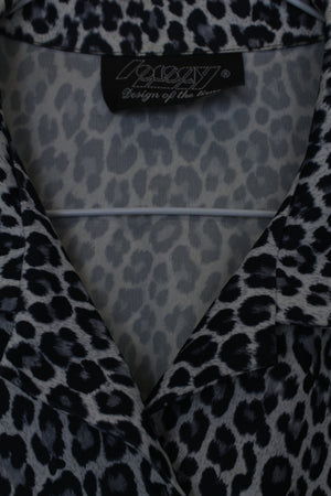 Animal print τοπ με κουμπιά
