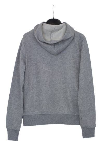 Γκρι φούτερ hoodie με αποτύπωμα